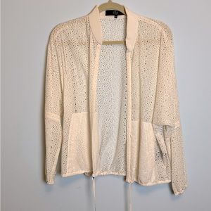 Tibi light bomber with drawstring